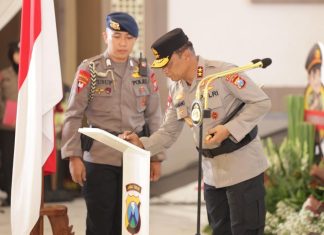 Kapolda Jatim Pimpin Sertijab Pejabat Utama dan Jajaran Kapolres