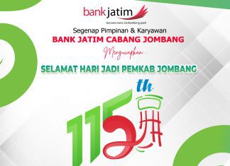 Pimpinan dan Karyawan Bank Jatim Mengucapkan Selamat Hari Jadi Pemkab Jombang ke 115